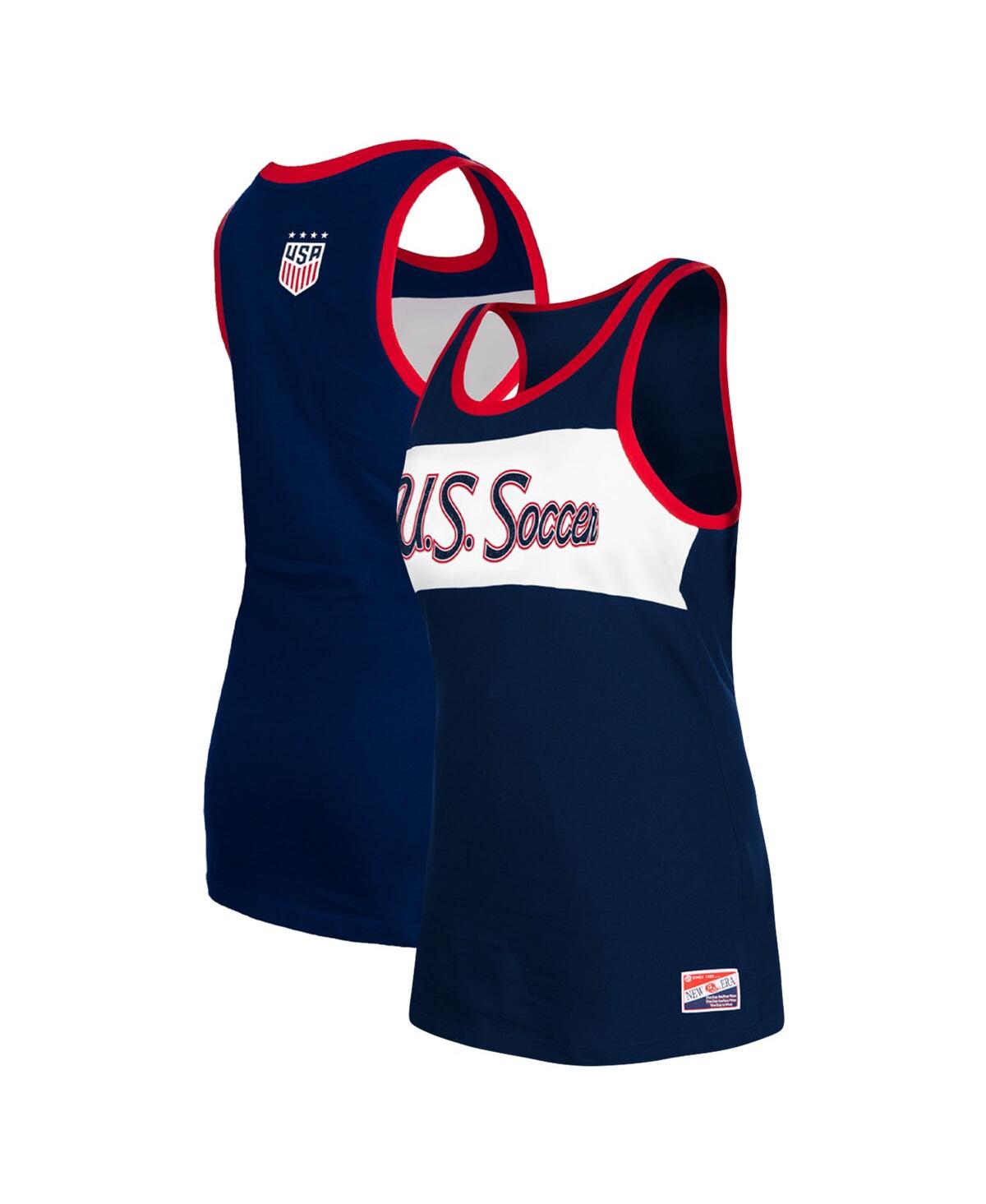 NEW ERA WOMEN'S 5TH OCEAN NAVY USWNT THROWBACK JERSEY RACER TANK TOP 