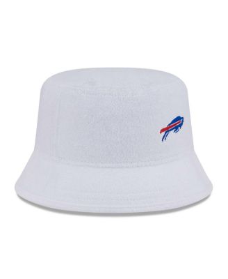 Men's White Buffalo Bills Court Sport Terry Bucket Hat