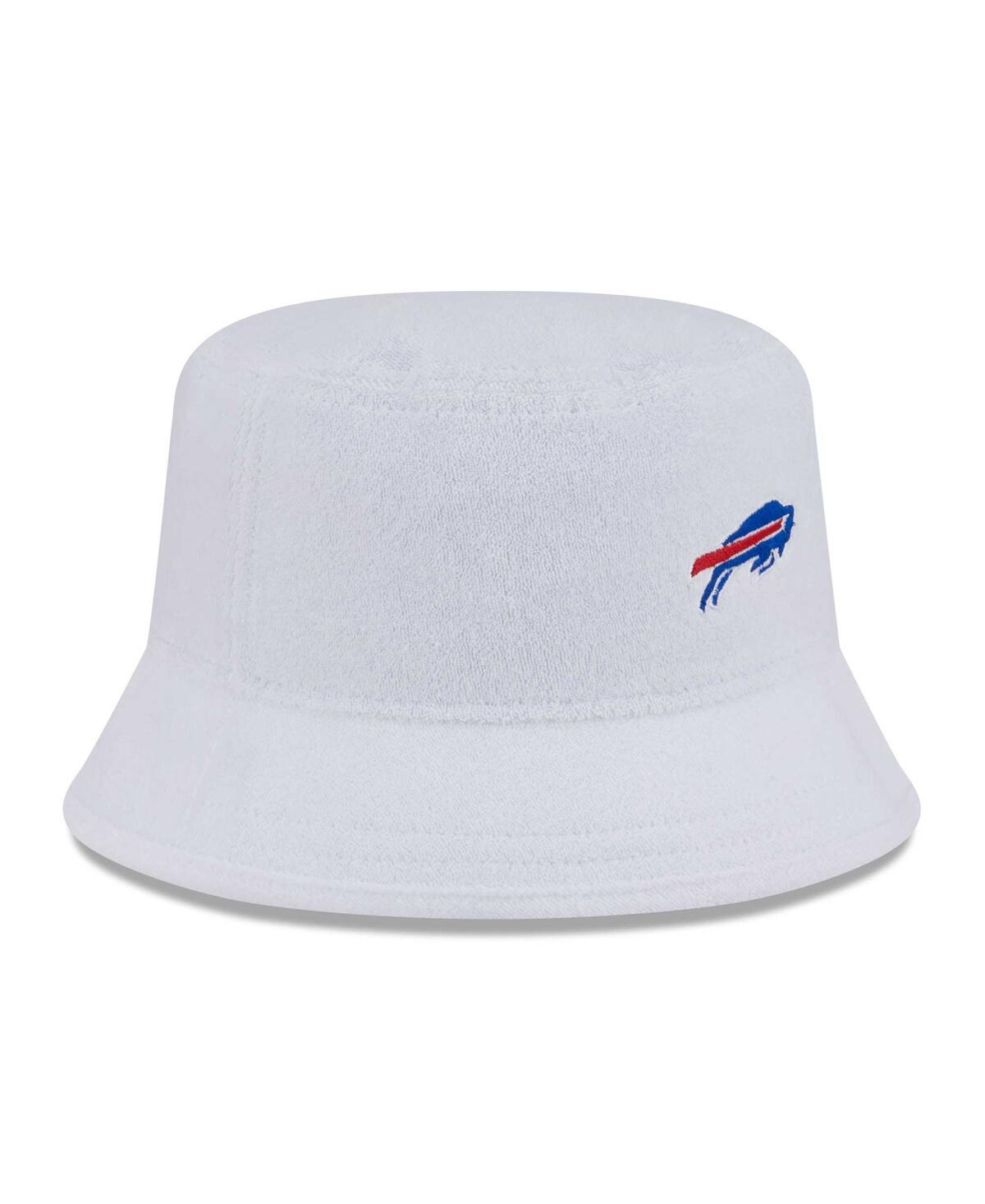 New Era Men's White Buffalo Bills Court Sport Terry Bucket Hat In White