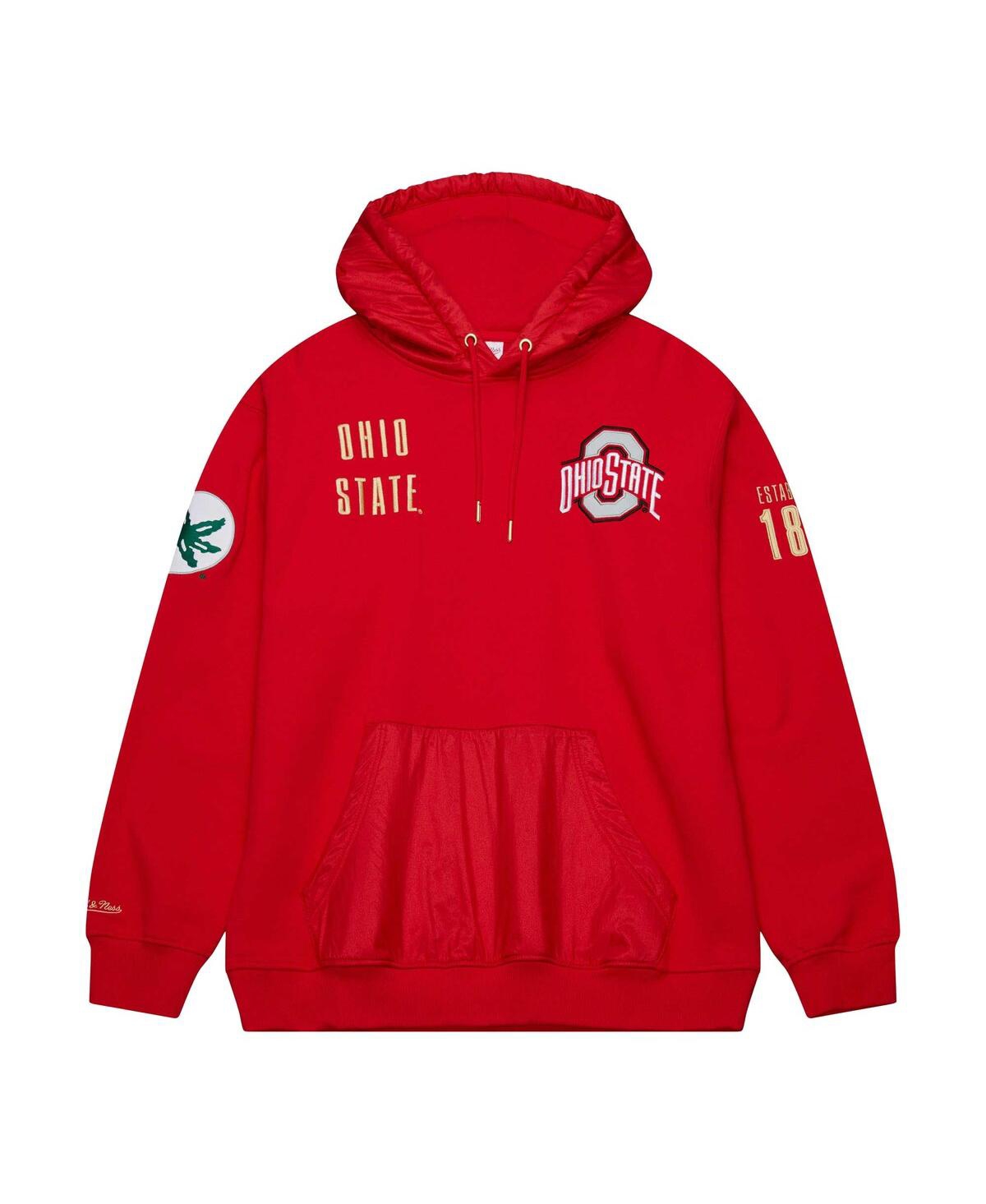 Mitchell & Ness Men'sOhio State Buckeyes Team Og 2.0 Pullover Hoodie - Scarlet