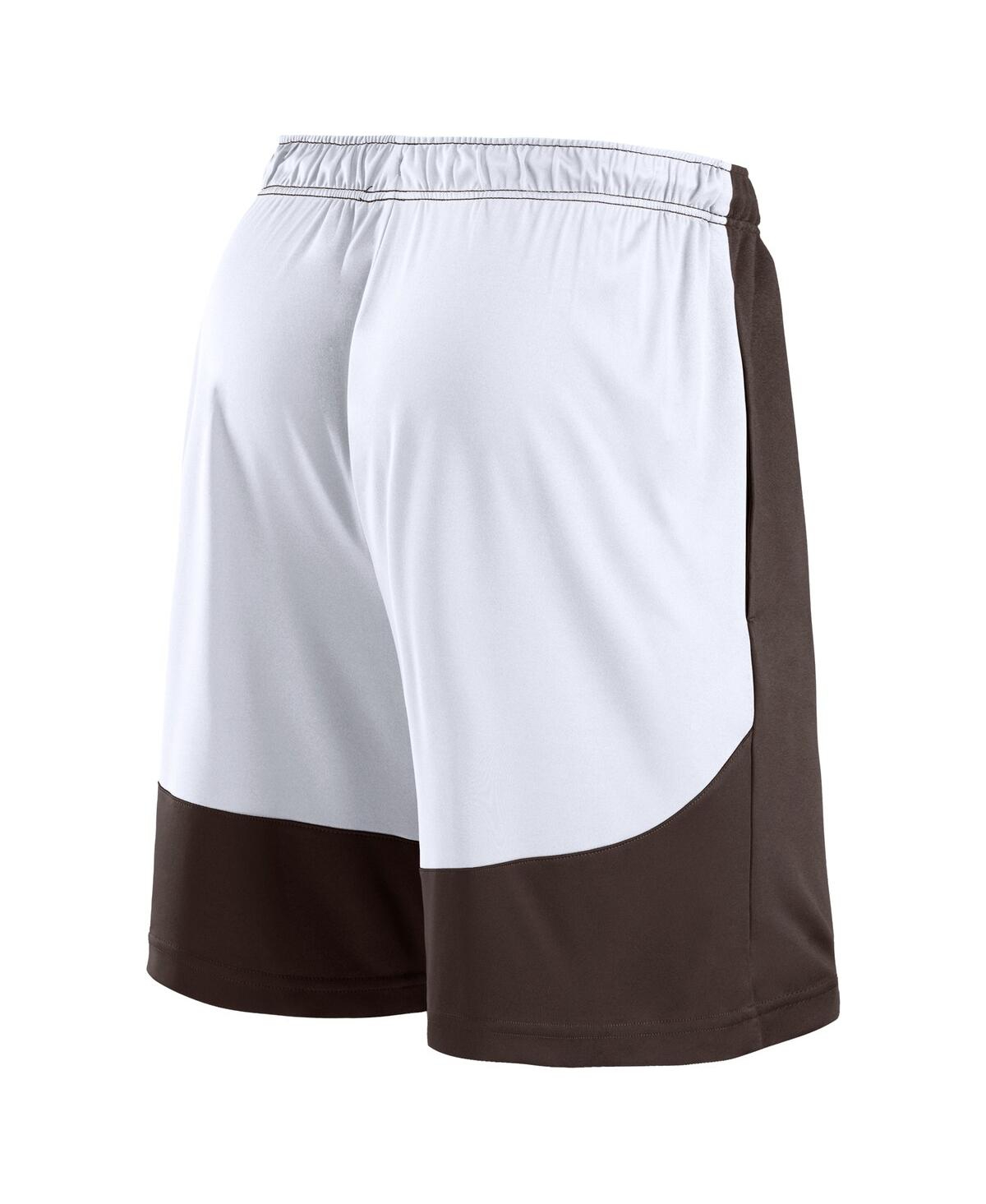 Fanatics Men'sWhite Cleveland Browns Go Hard Shorts - Brown, White