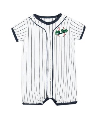Baby White Notre Dame Fighting Irish Pinstripe Dusty Romper