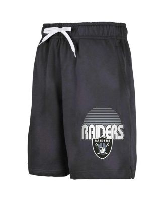 Big Boys and Girls Black Las Vegas Raiders Beach Bum Sun-Bleached French Terry Shorts