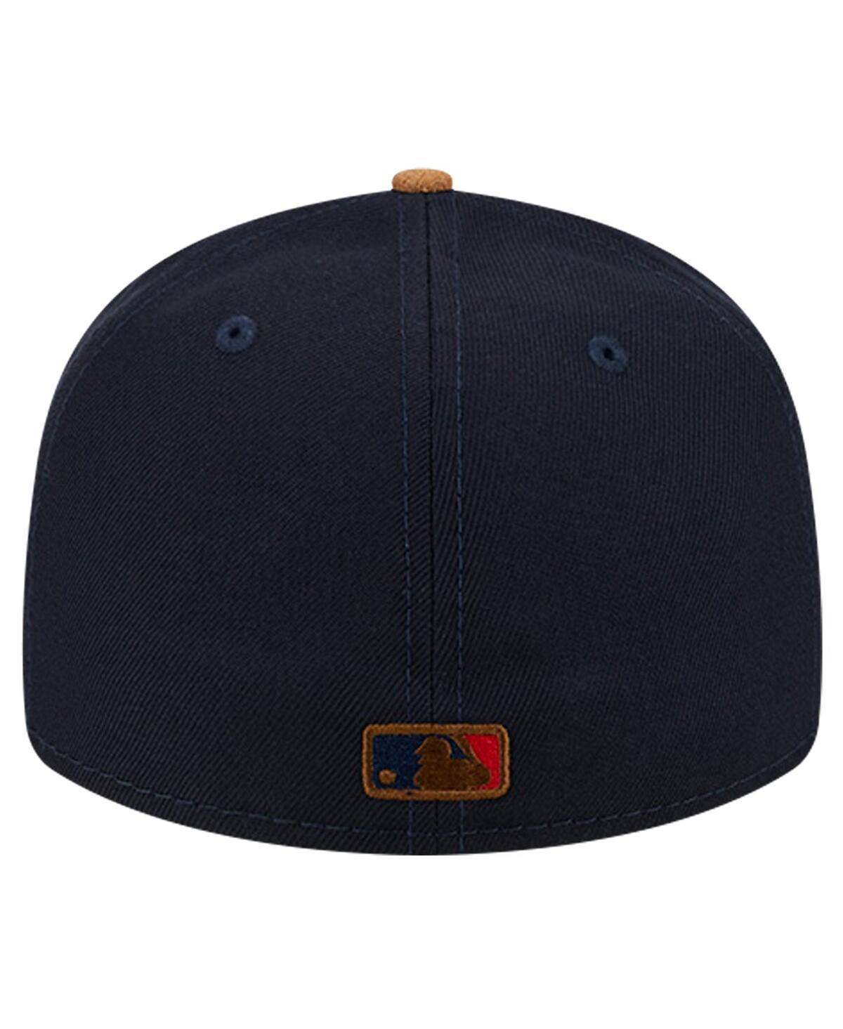 NEW ERA MEN'S NAVY BOSTON RED SOX TEAM SUEDE VISOR LOW PROFILE 59FIFTY FITTED HAT 
