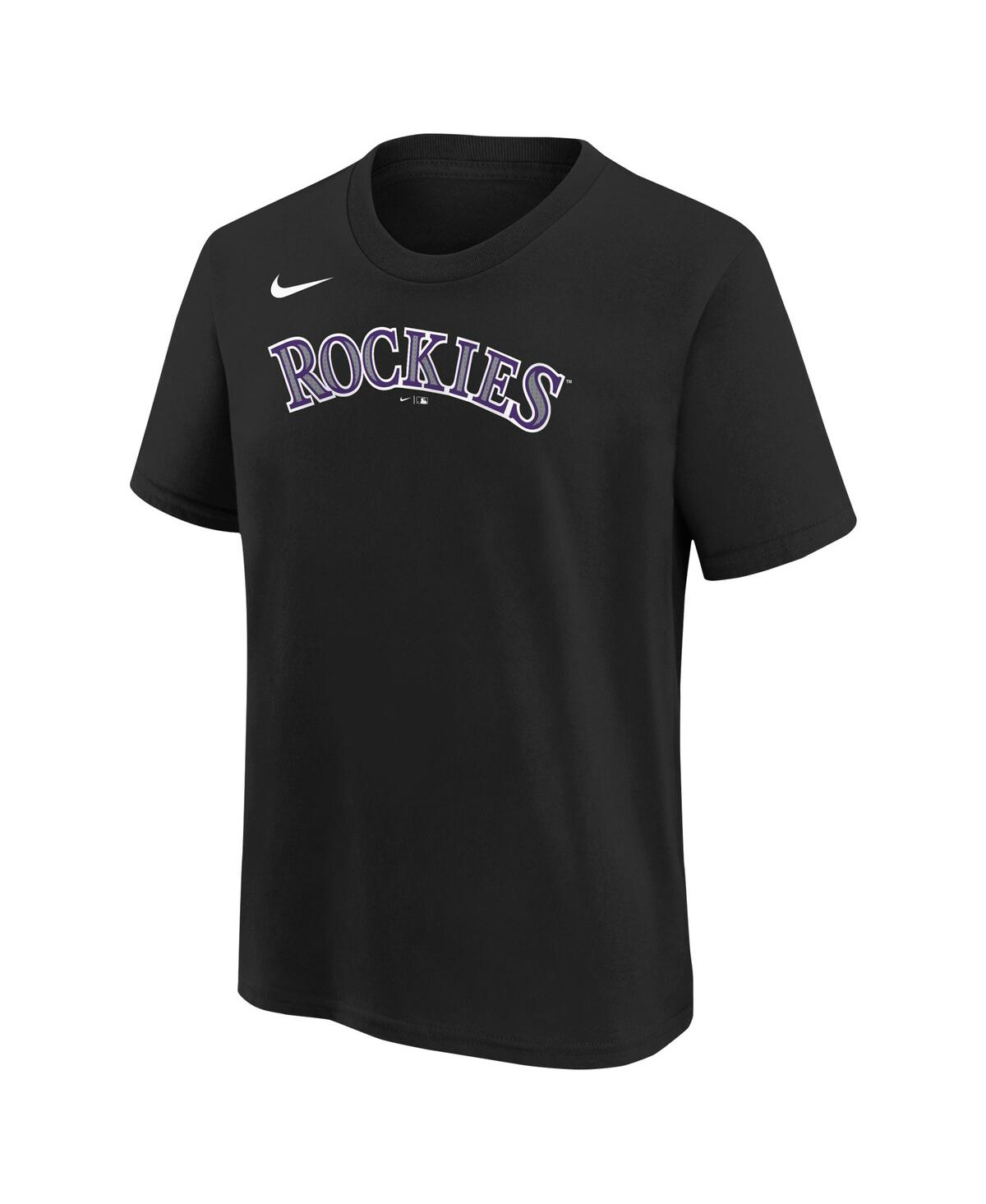 Nike Big Boys And Girls Kris Bryant Black Colorado Rockies Home Player Name Number T-shirt In Black