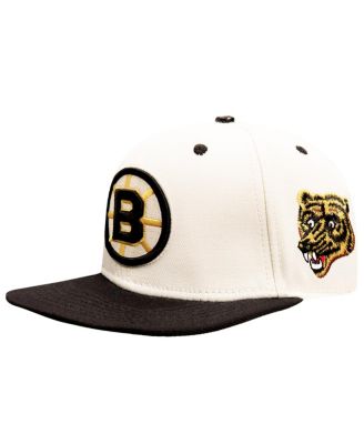 Men's Cream Boston Bruins Retro Classic Logo Snapback Hat