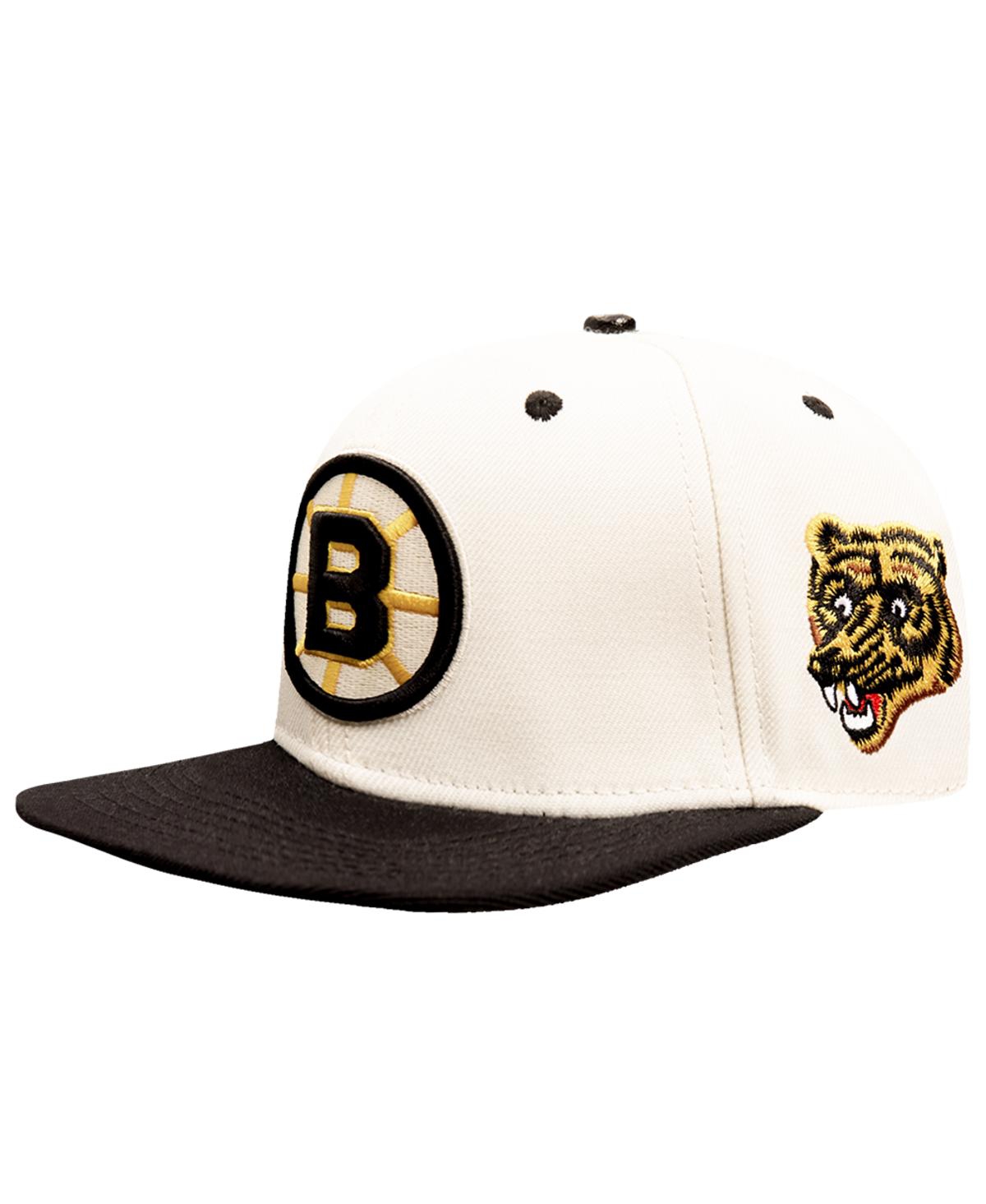 Shop Pro Standard Men's Cream Boston Bruins Retro Classic Logo Snapback Hat In Cream,black
