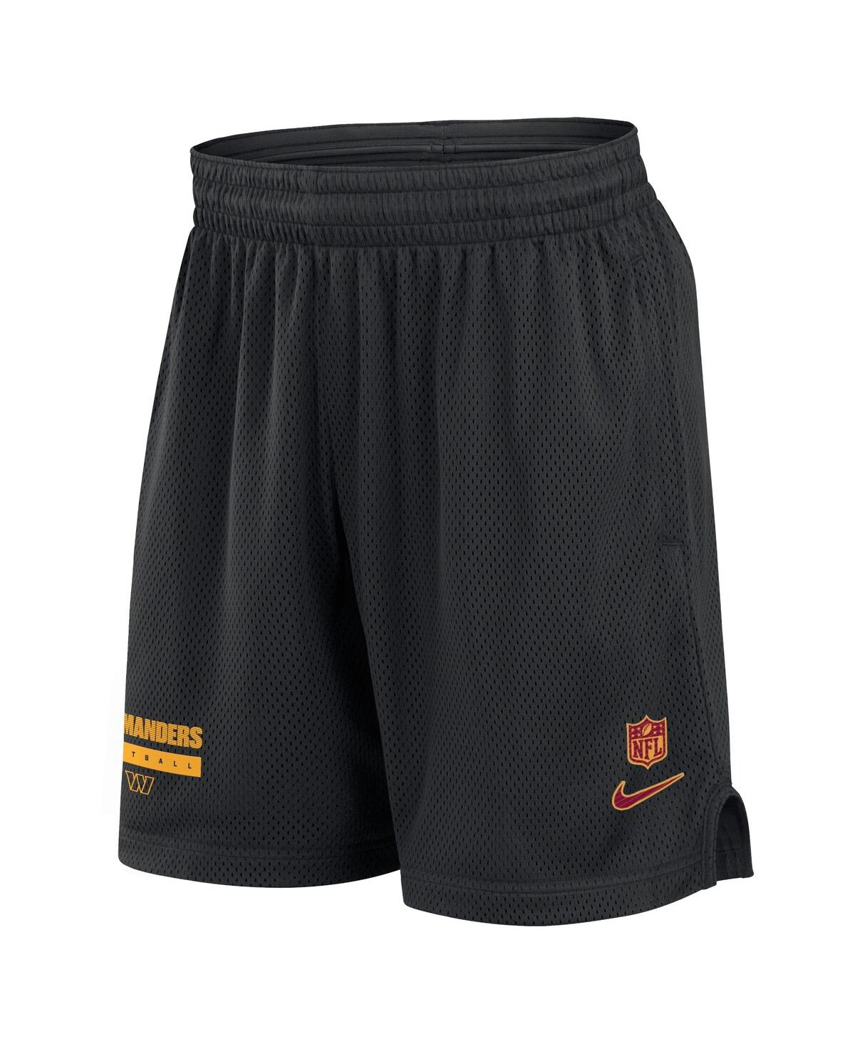 Nike Men'sWashington Commanders 2024 Sideline Performance Mesh Shorts - Black, Gold