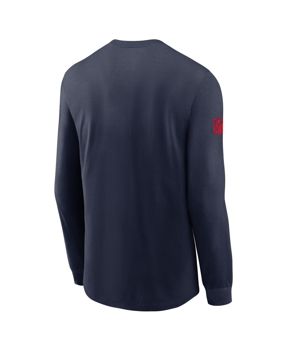 Nike New England Patriots Sideline Team Issue  Men's Dri-fit Nfl Long-sleeve T-shirt In Navy