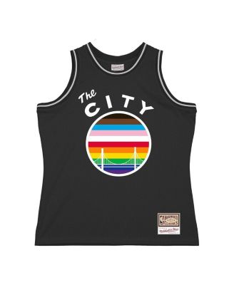 Men's Black Golden State Warriors Hardwood Classic Pride Jersey