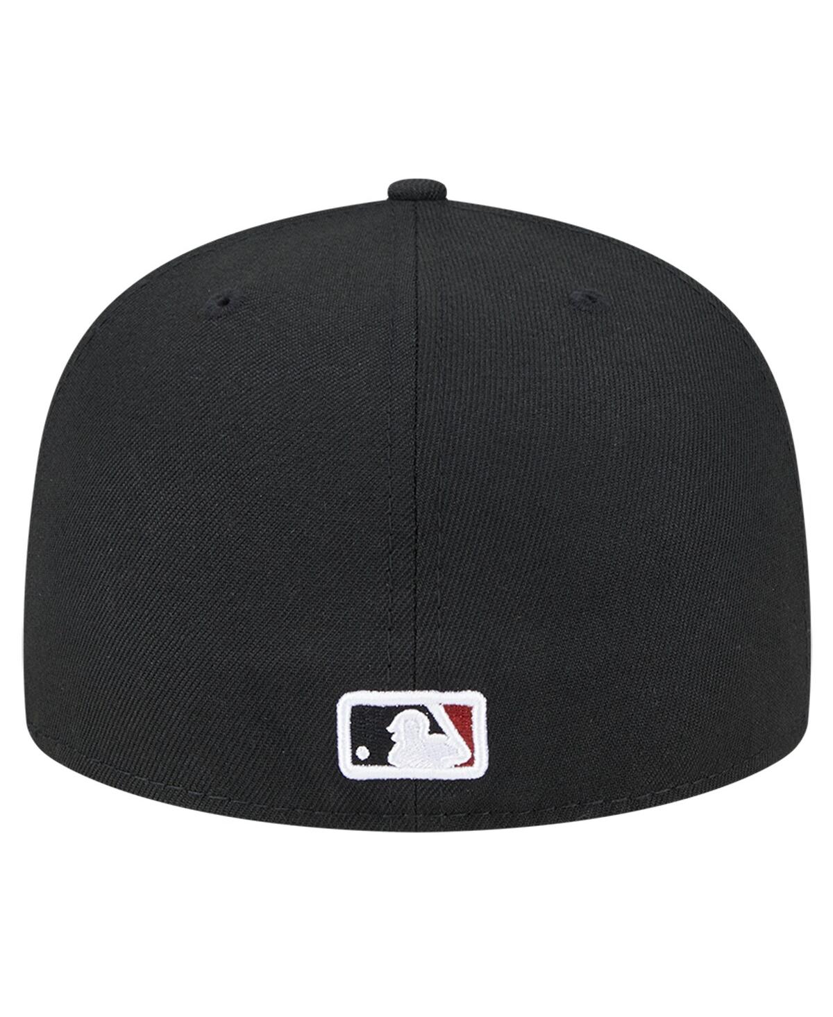 New Era Men's Black Arizona Diamondbacks Checkered Undervisor 59fifty Fitted Hat In Black