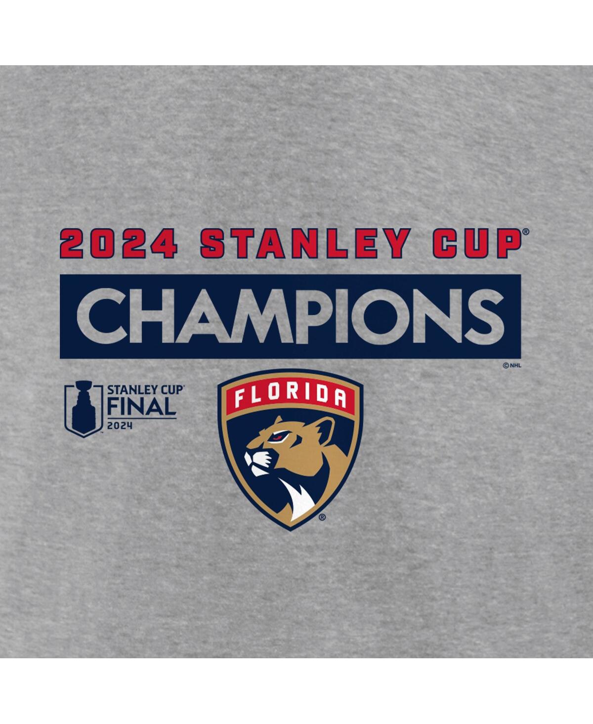 Fanatics Men'sFlorida Panthers 2024 Stanley Cup Champions Roster T-Shirt - Steel