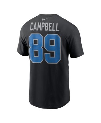 Men's Dan Campbell Black Detroit Lions Retired Player Name Number T-Shirt