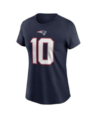 Women's Drake Maye Navy New England Patriots 2024 NFL Draft First Round Pick Name Number T-Shirt