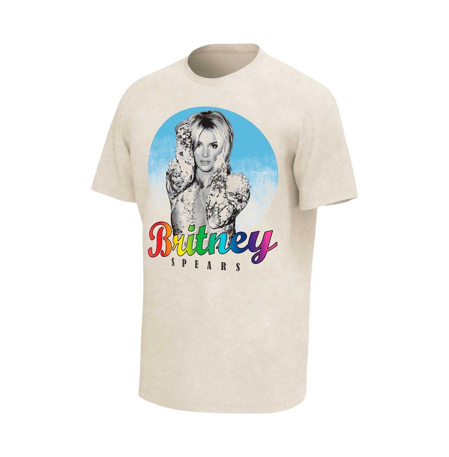 Мужская футболка Philcos Oatmeal Britney Spears Rainbow Logo Washed — фото 2