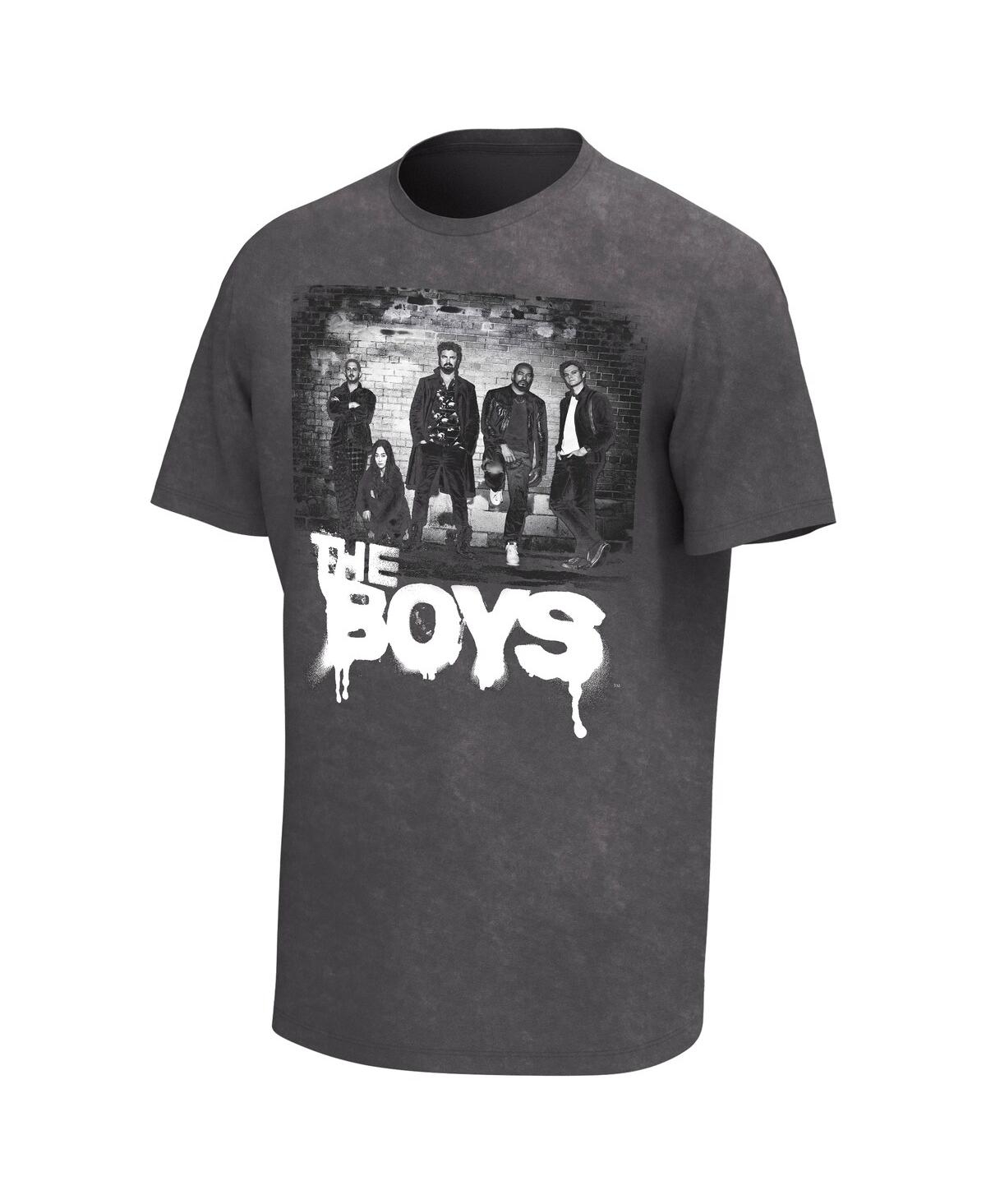 Philcos Men's Black The Boys The Crew Washed Graphic T-shirt In Black