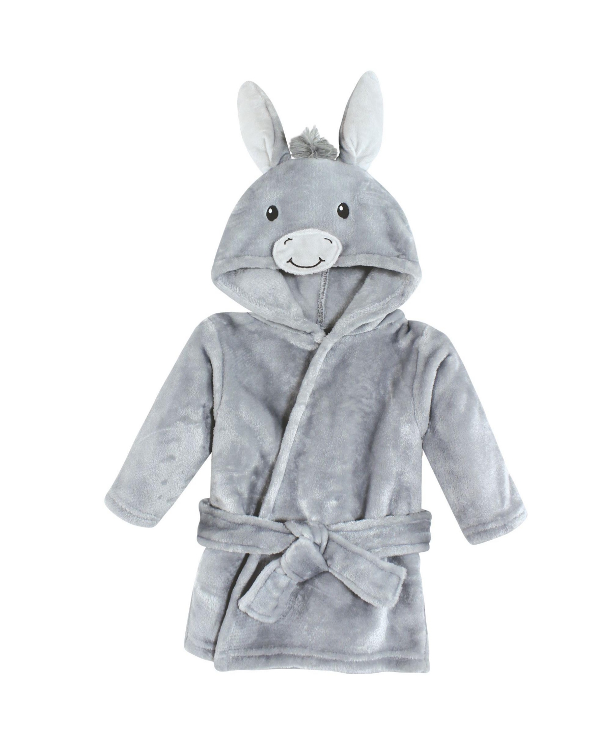 Hudson Baby Baby Boys Plush Bathrobe and Toy Set, One - Donkey