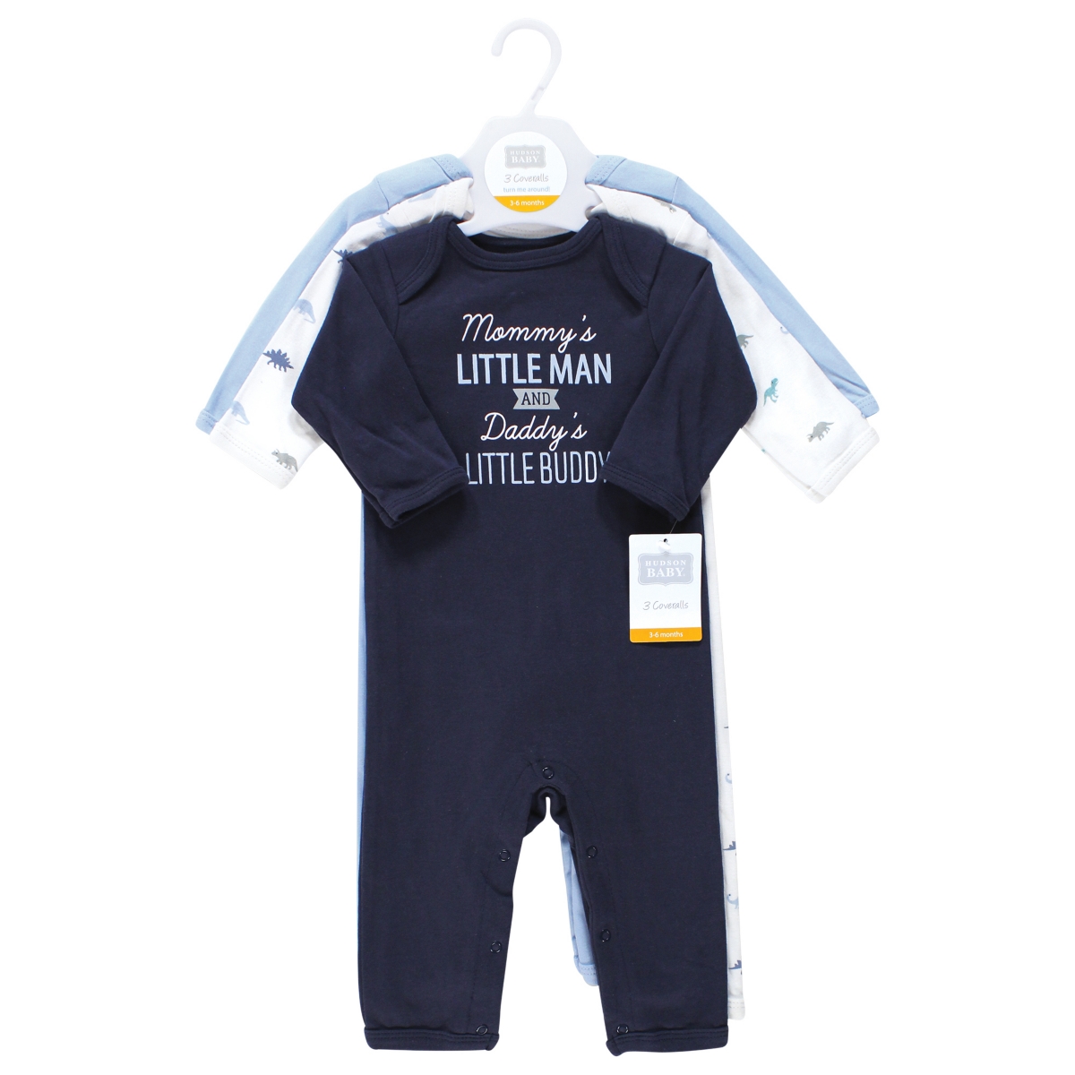 Hudson Baby Baby Boys Cotton Coveralls,- Newest family member