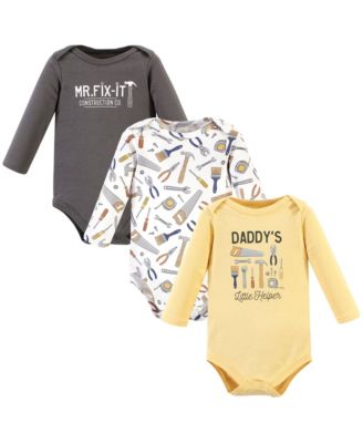 Hudson Baby Baby Boys Cotton Long Sleeve Bodysuit 3pk