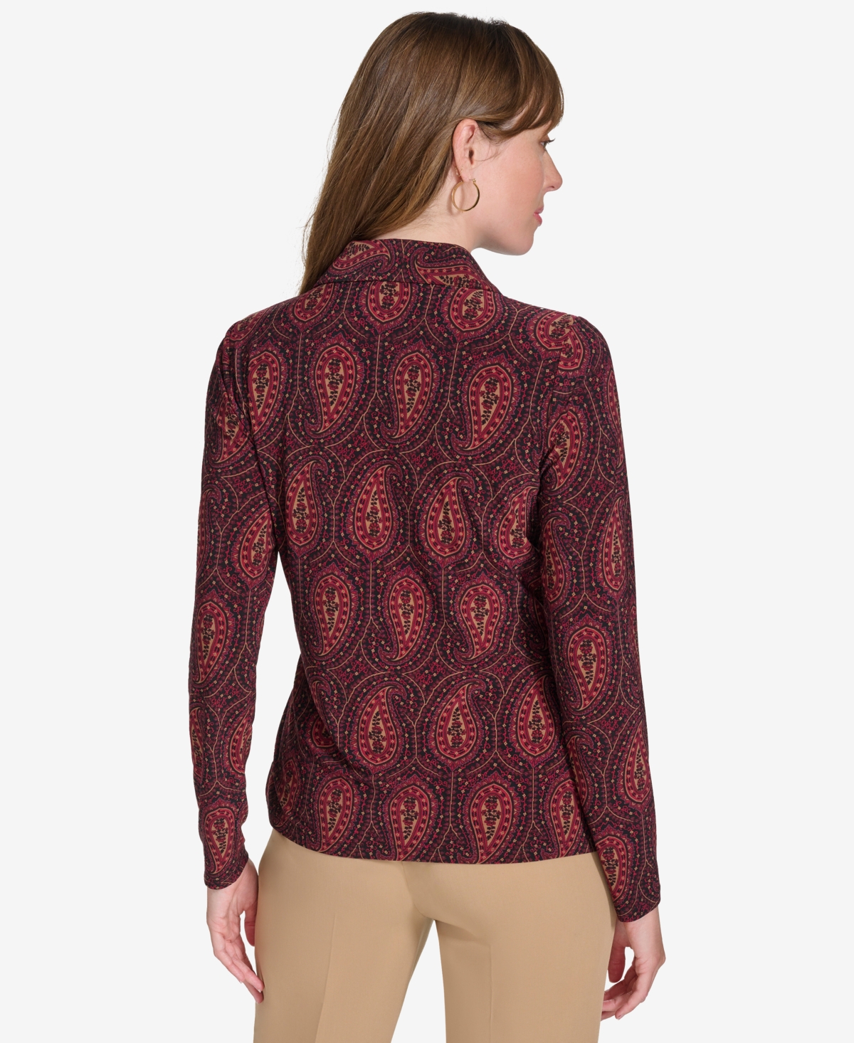 Tommy Hilfiger Women's Paisley-Print Knit Shirt