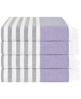 Peshtemal 100% Turkish Cotton 4-Pack Beach Towels, 35" x 60" 