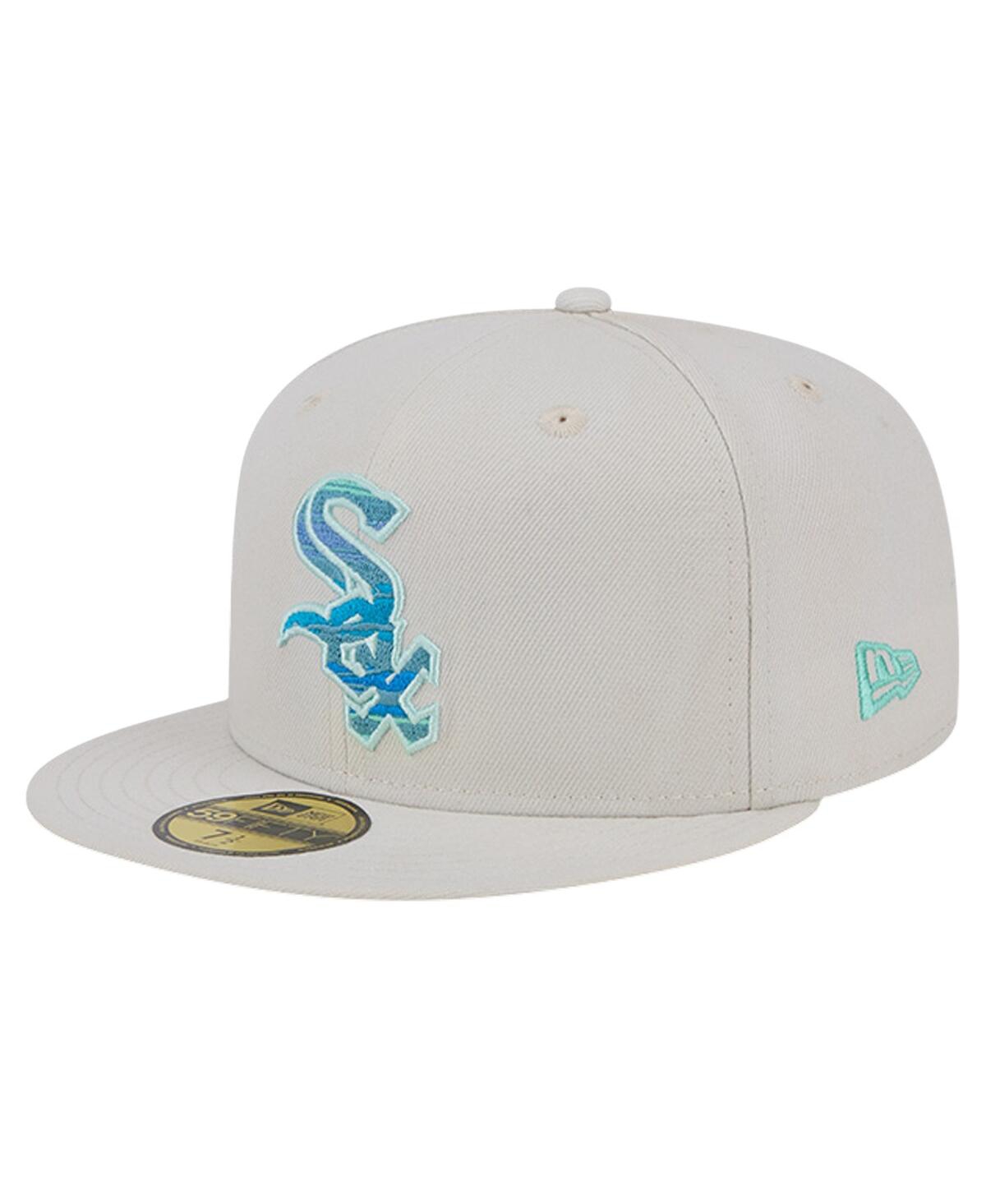 New Era Men'sChicagoSox Stone Mist 59FIFTY Fitted Hat - White