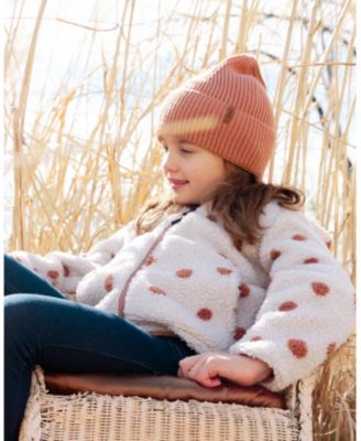 Kids Unisex Mid-Season Knit Hat Brown Pink - Toddler|Child