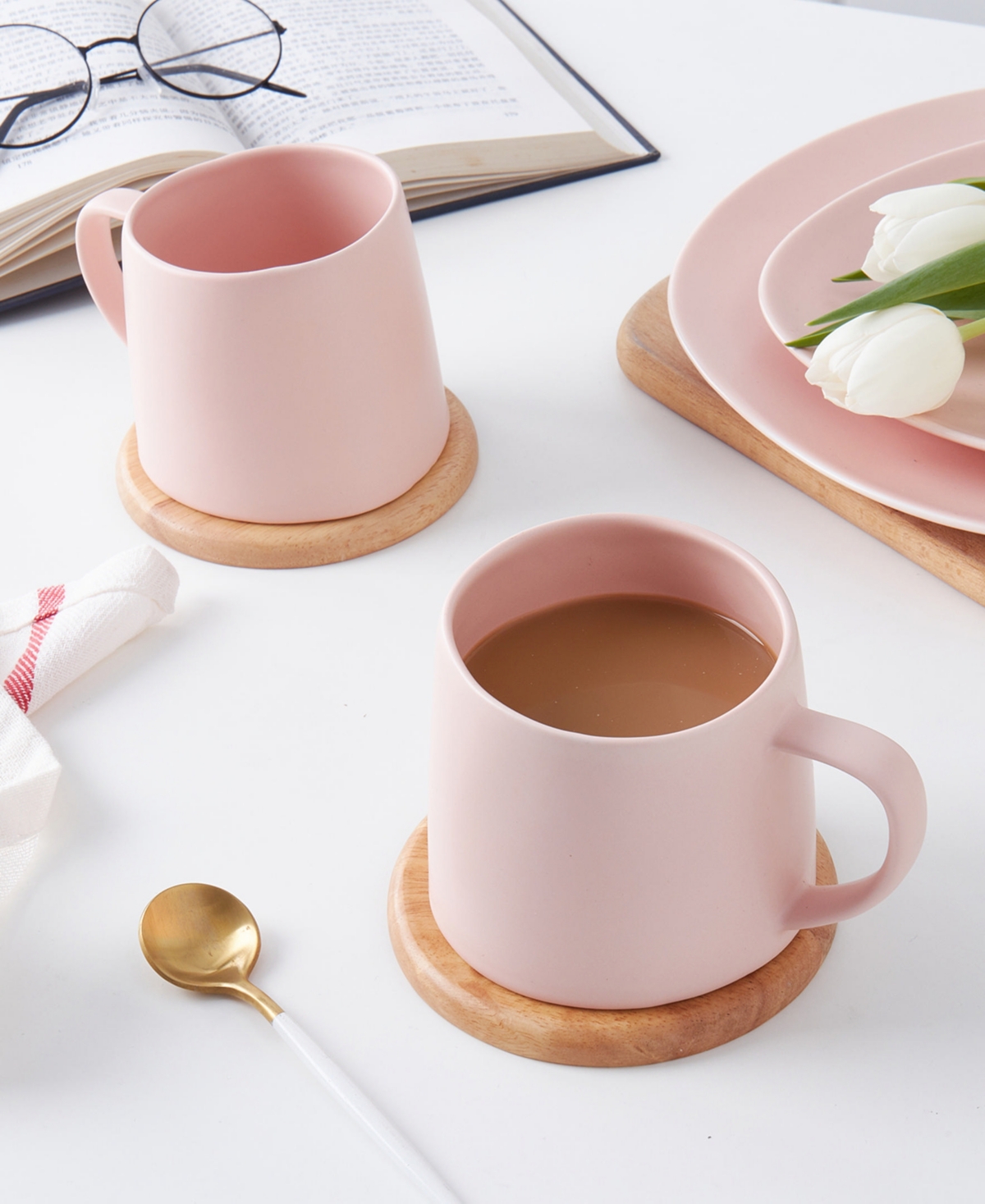 Stone Lain Delilah Porcelain Mugs, Set of