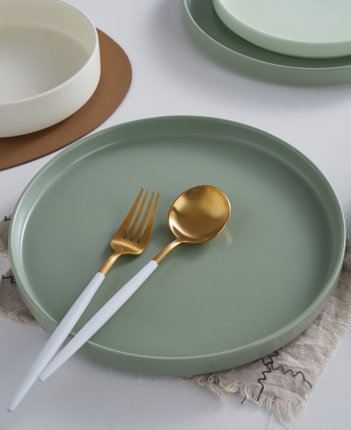 Stella Porcelain Dinner Plates, Set of 6 - Terracotta