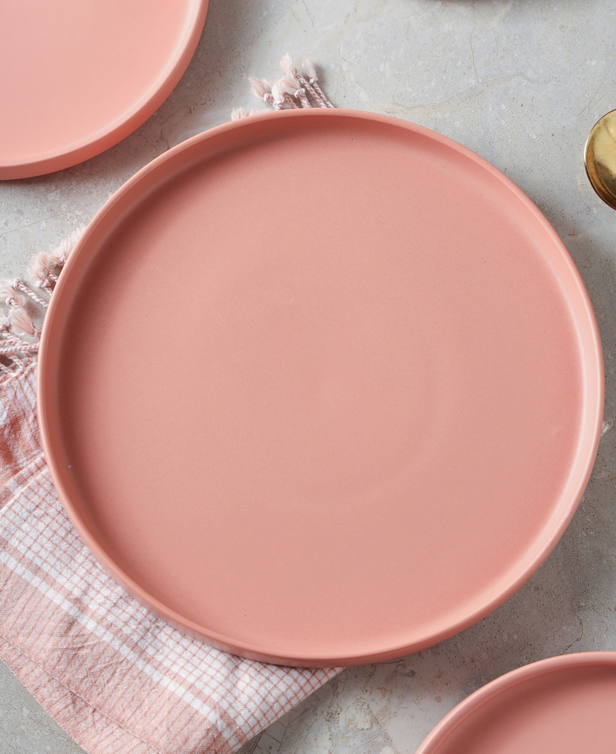 Stella Porcelain Dinner Plates, Set of 6 - Terracotta