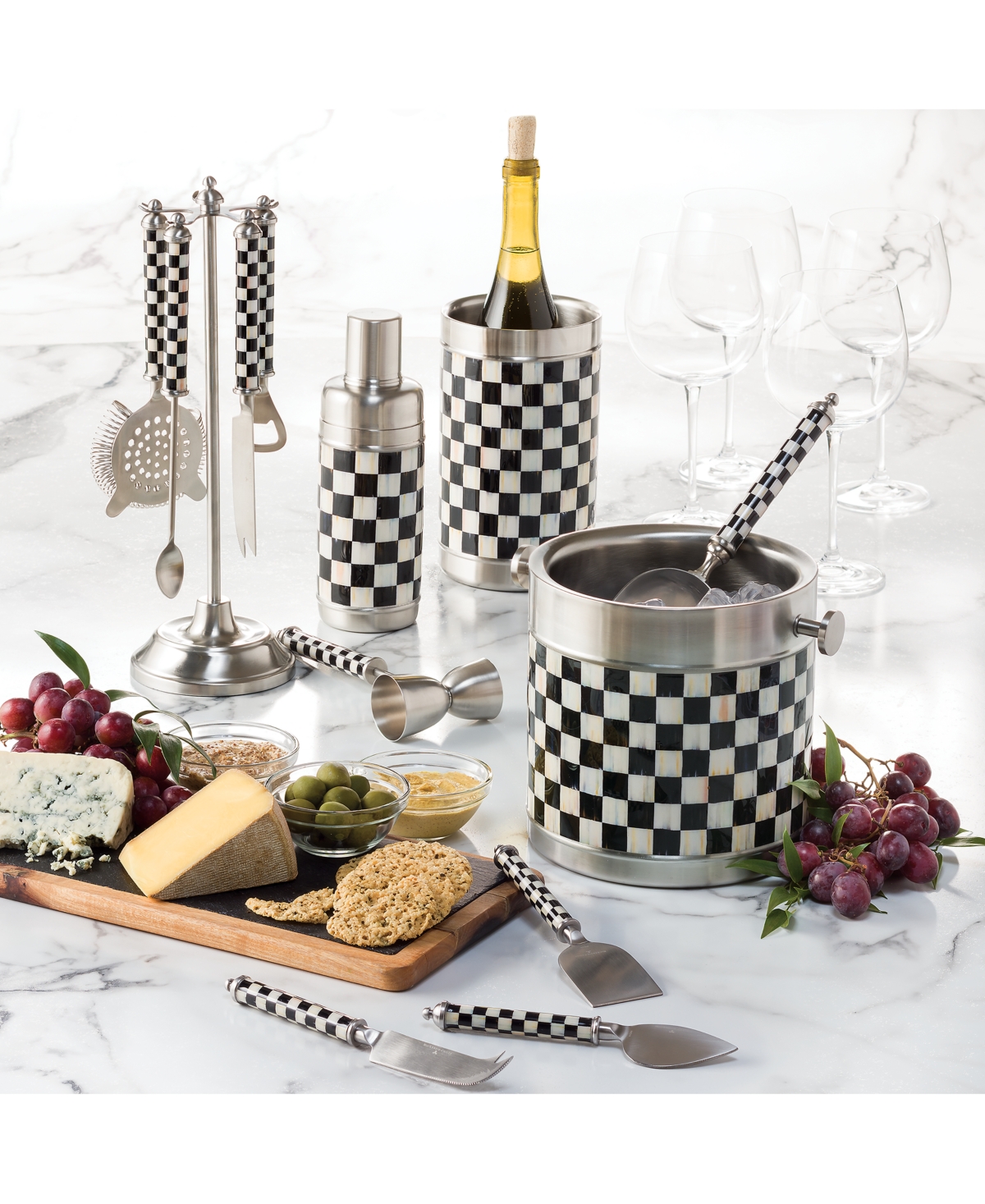 Mackenzie-childs Courtly Check 3260 Cocktail Shaker In No Color