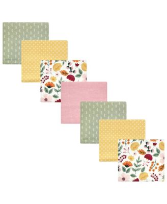 Girls Seven-Count Cotton Flannel Receiving Blankets