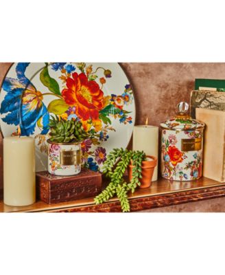 White Flower Market Medium Canister