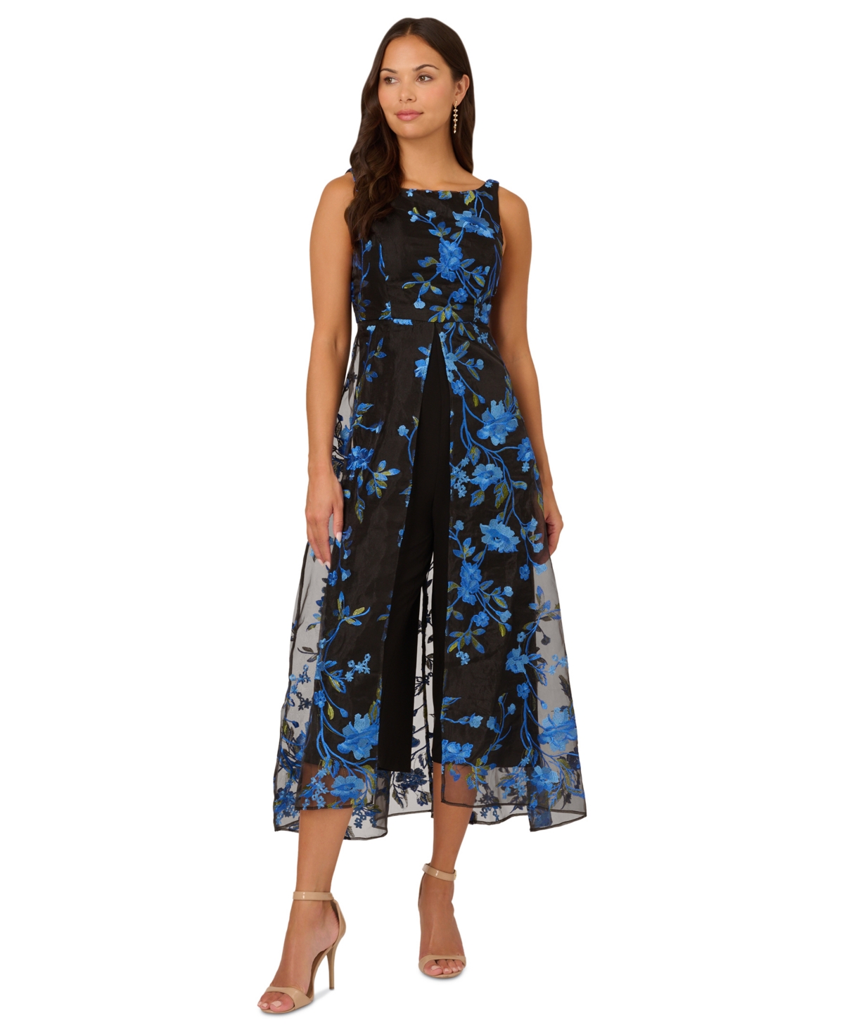 Womens jumpsuit with overlay outlet