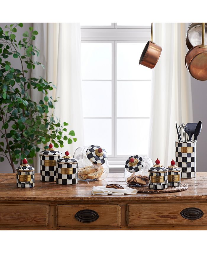 Mackenzie Childs Cookie Jar with Courtly Check Lid Macy #39 s