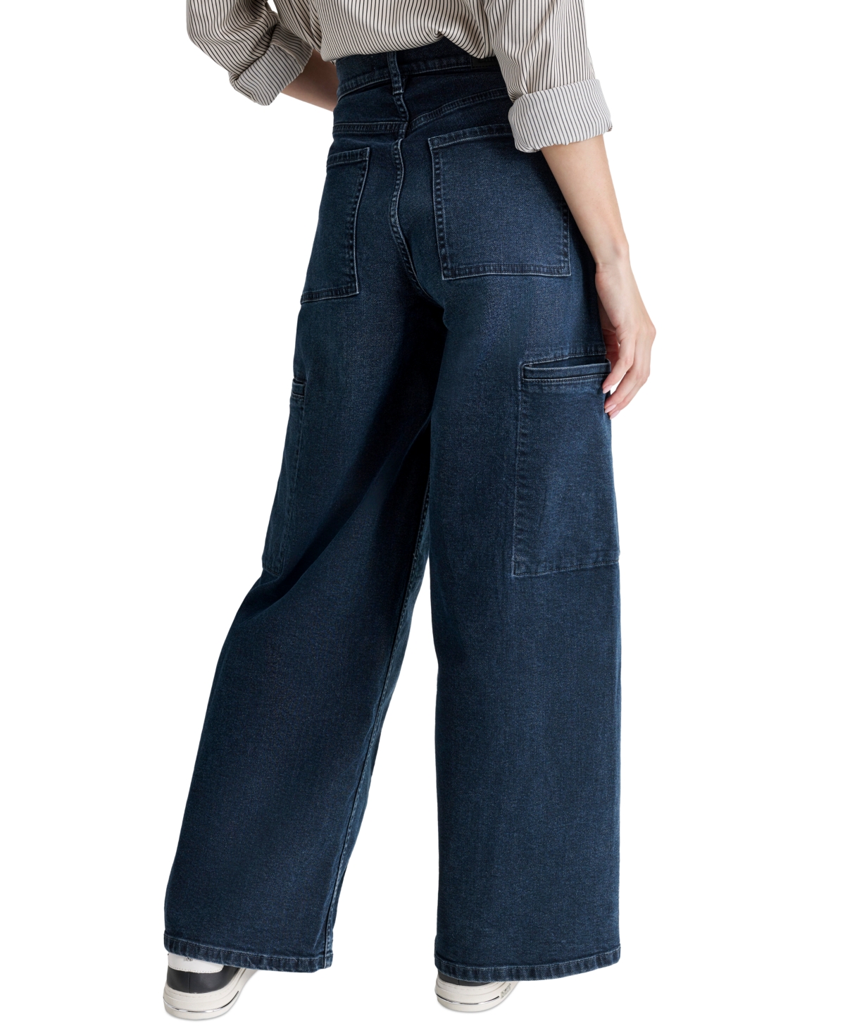 Dkny Jeans Women's High-Rise Wide-Leg Cargo Jeans
