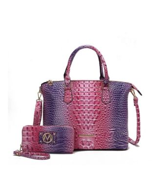 EXQUISITE NEW Brahmin hotsell Multicolor Crocodile Embossed 7.5