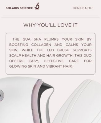 LED Hairbrush and Gua Sha Skin Hair Health Set