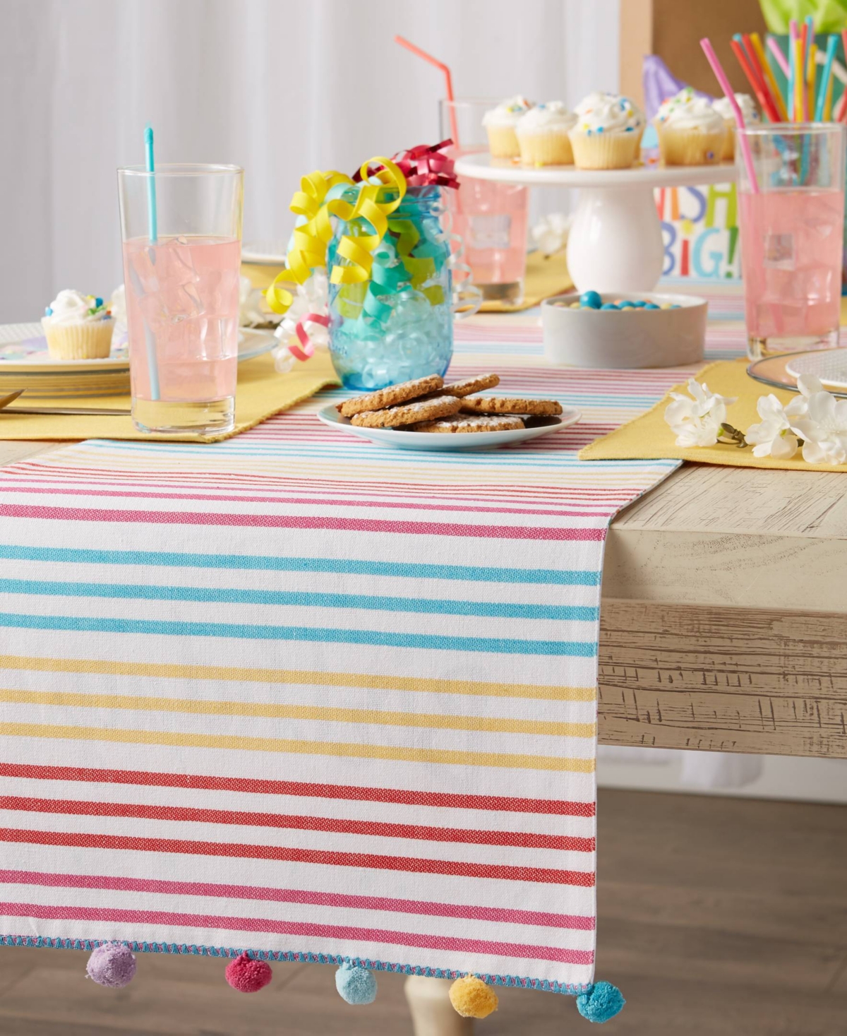 Design Imports Embellished Reversible Table Runner, 14"x72"