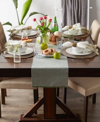 Design Imports Fine Ribbed Table Runner 13x72 inches