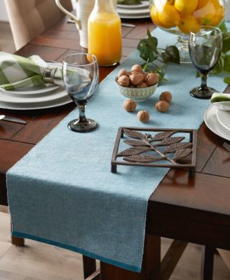 Design Imports Fine Ribbed Table Runner 13x72 inches