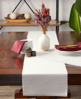 Design Imports Fine Ribbed Table Runner 13x72 inches