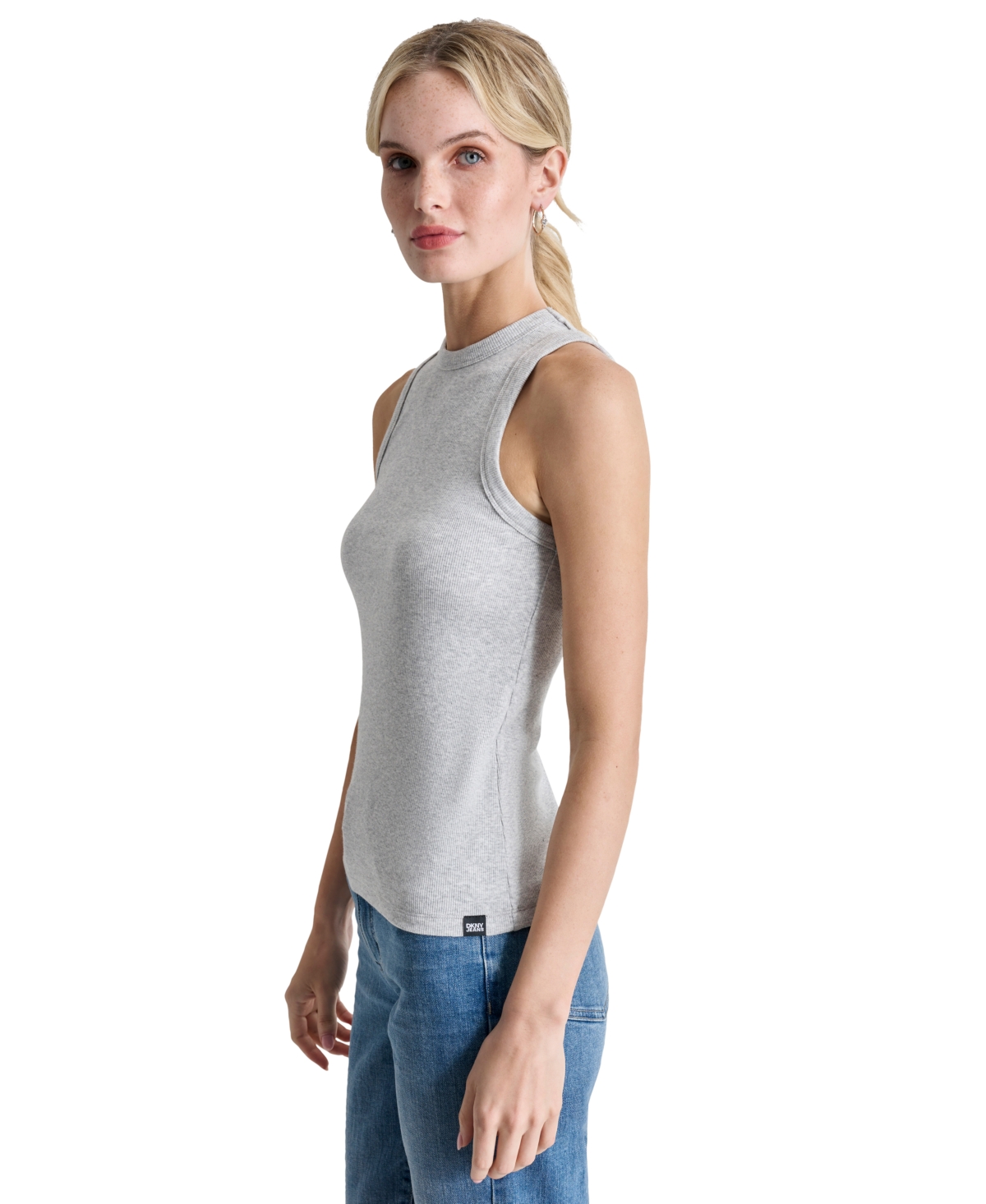 Dkny Jeans Women's Cutaway Crewneck Tank