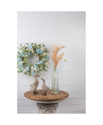 Stylish Green Glass Bottle Vases Set of 4 Perfect Home Decor Accents