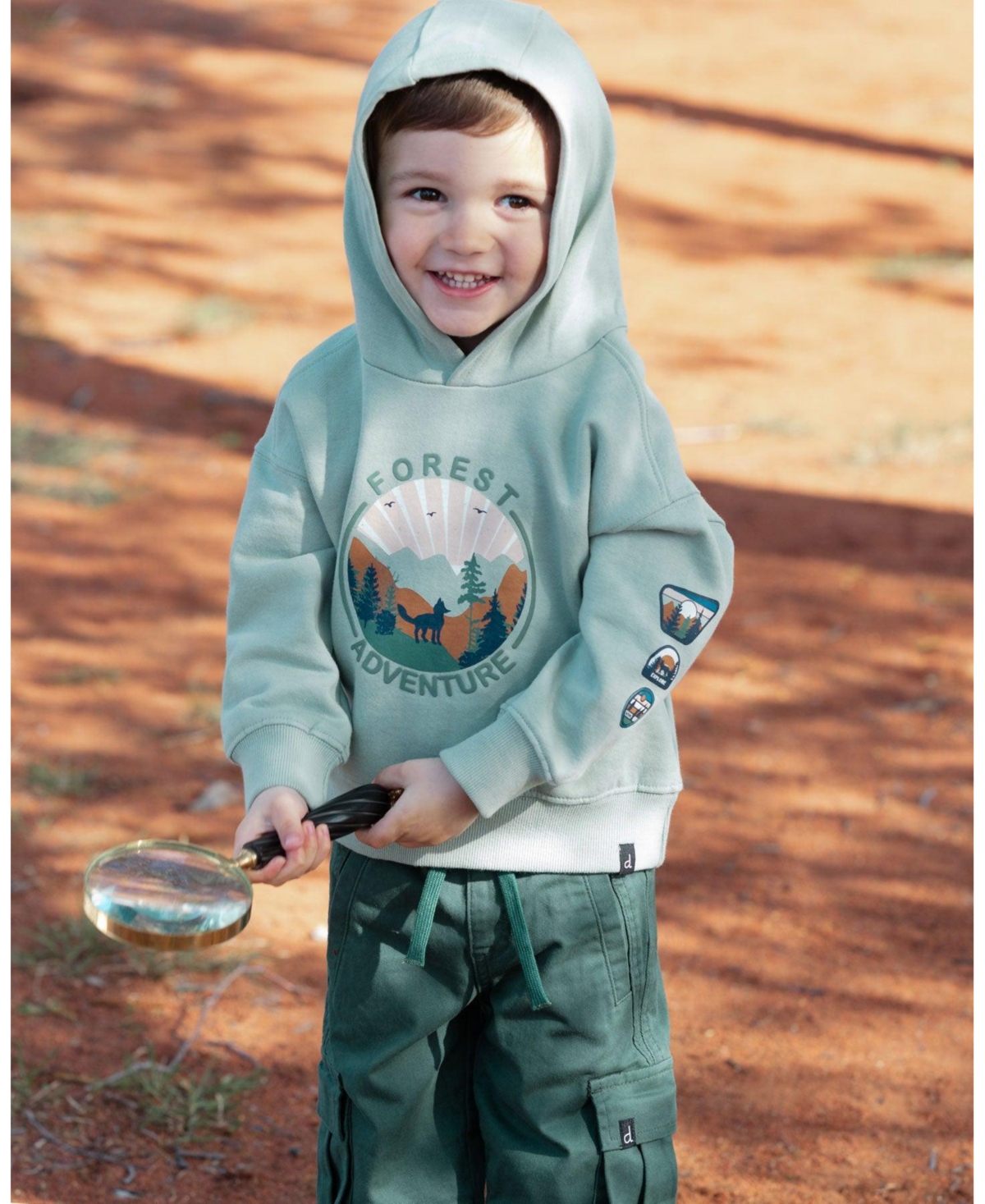 Deux par Deux Big Boys Stretch Twill Cargo Jogger Pants- Forest green