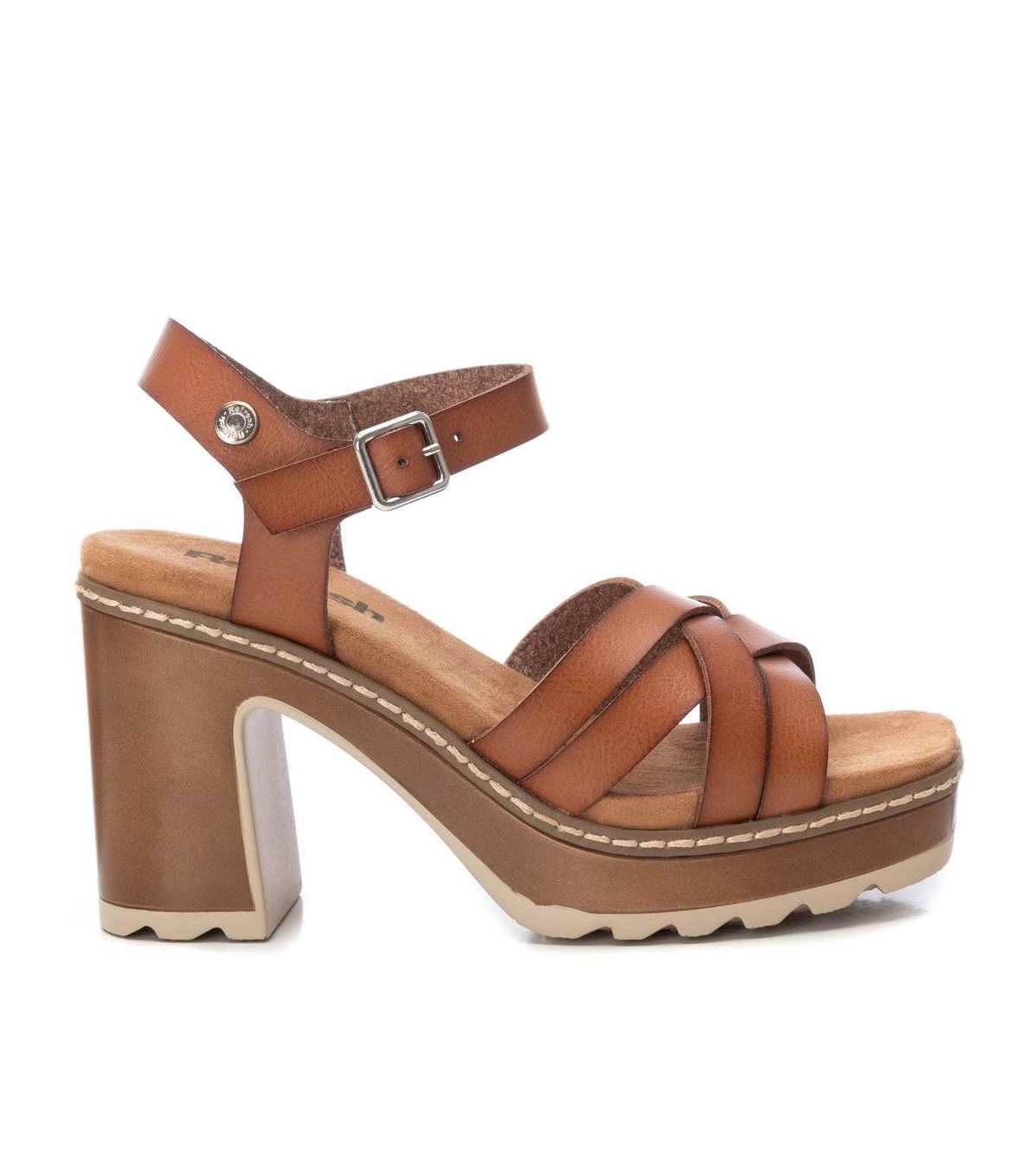 Refresh Collection Women's Medium Heel Sandals - Light beige