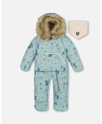 One Piece Baby Car Seat Snowsuit Sky Blue