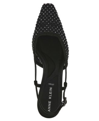 Women's Thia Rhinestone Mesh Slingback Pumps