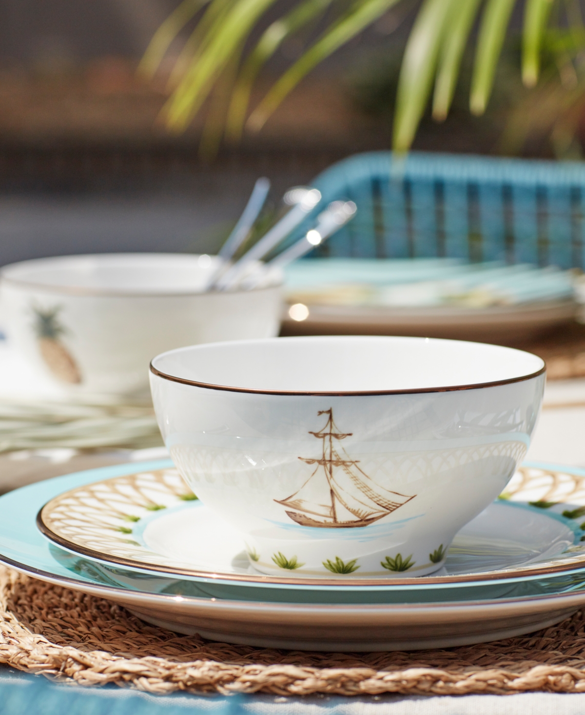 Lenox British Colonial Tradewind Rice Bowls, Set Of 4 In White