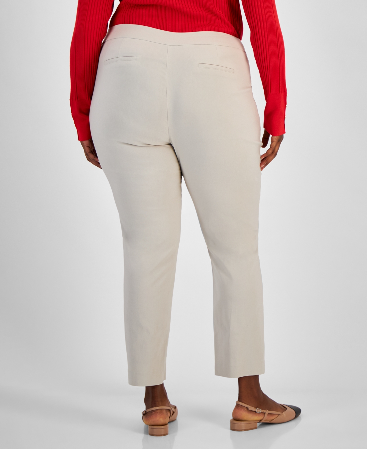 JM COLLECTION PLUS SIZE PULL-ON CAMBRIDGE PANTS, EXCLUSIVELY AT MACY'S 